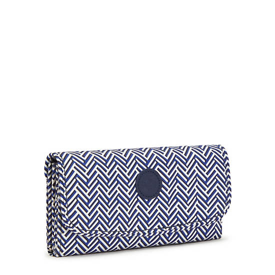 Kipling Money Land Printed Snap Wallet Handbag Urban Chevron | CA 1283GS